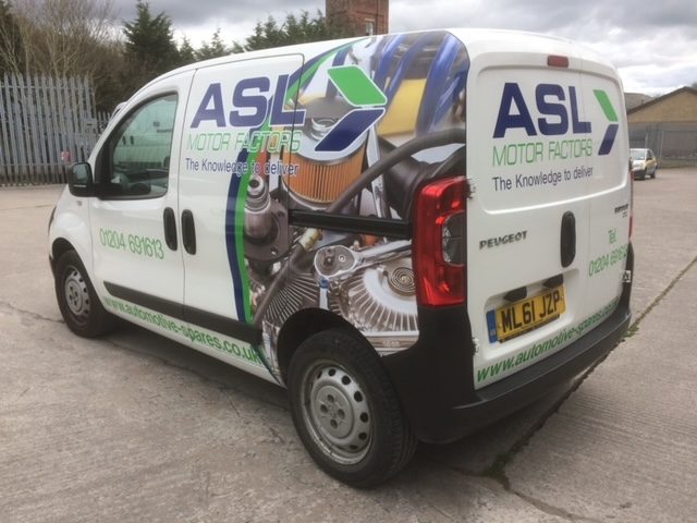 ASL Horwich vehicle Wrap and Graphics