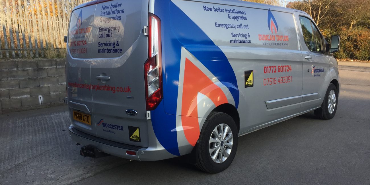 A plumbing van wrap and graphics by signcraft