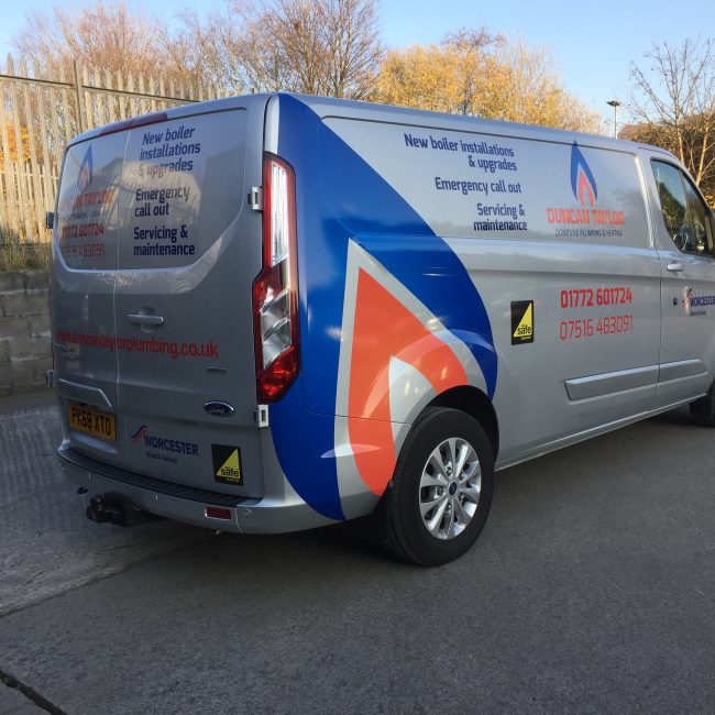 A plumbing van wrap and graphics by signcraft