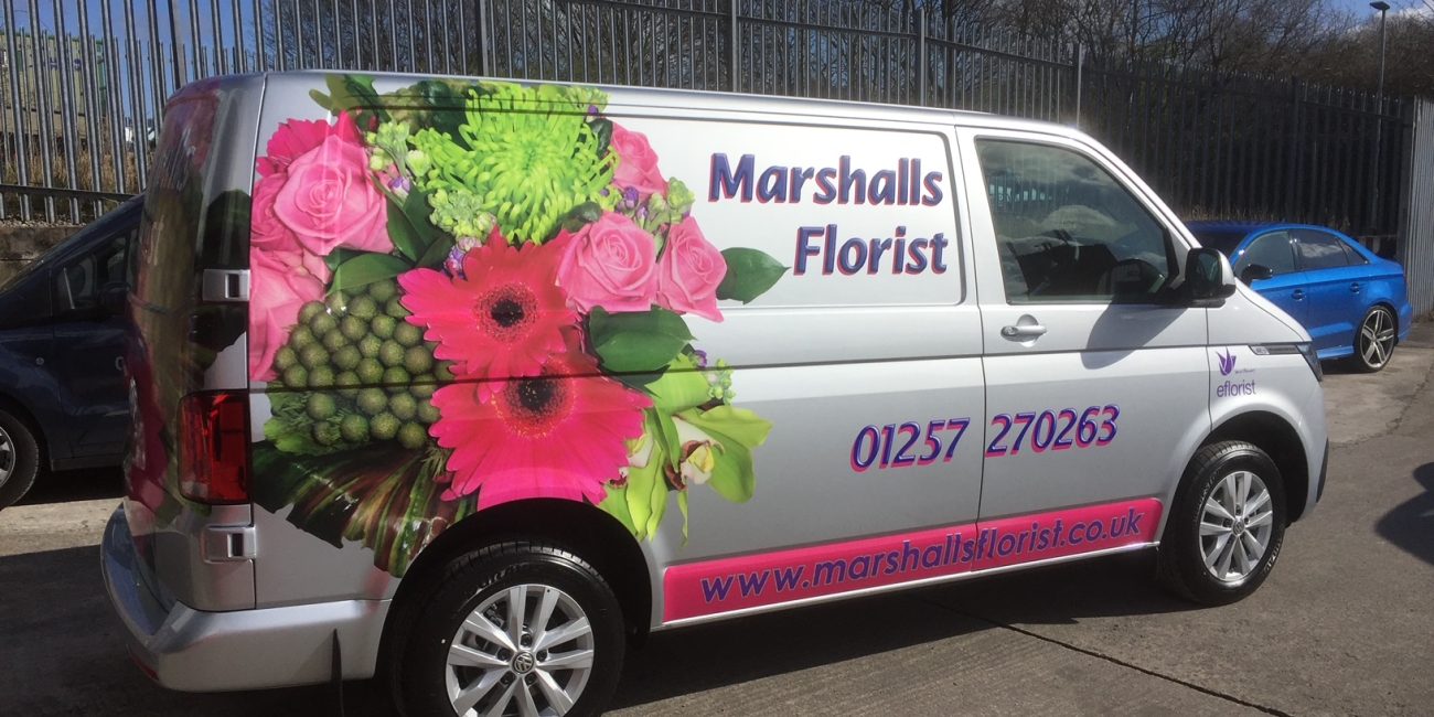 Marshalls Florist van wrap by signcraft