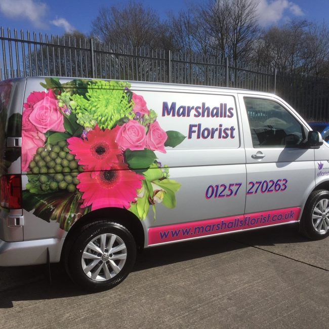 Marshalls Florist van wrap by signcraft